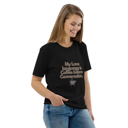 Cellar 8T Coffee - Love Language - Unisex Organic Cotton T-Shirt image 0
