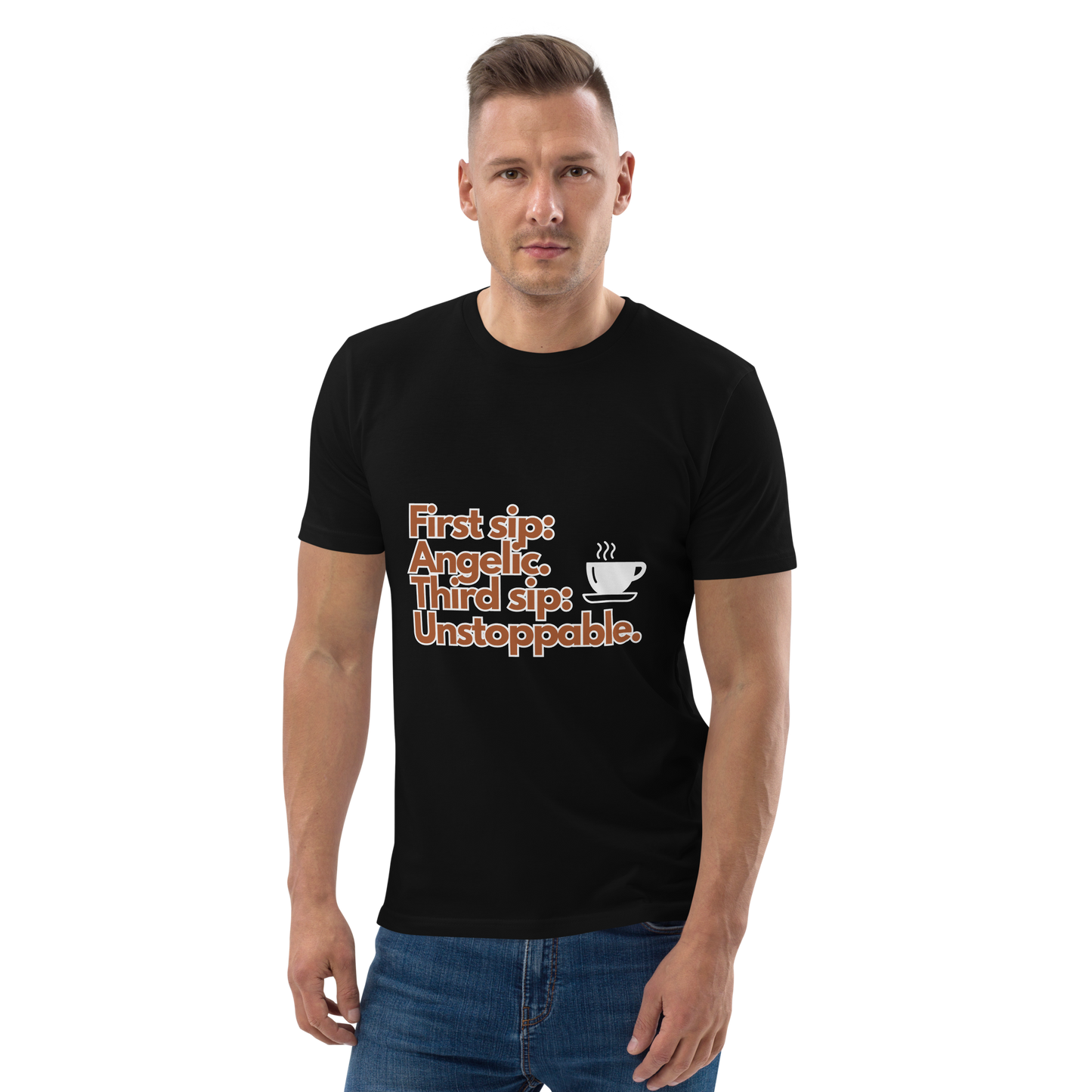 Cellar 8T Coffee - Unstoppable - Unisex Organic Cotton T-Shirt image 25