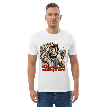 Cellar 8T Whisky - Adulting - Unisex Organic Cotton T-Shirt image 25