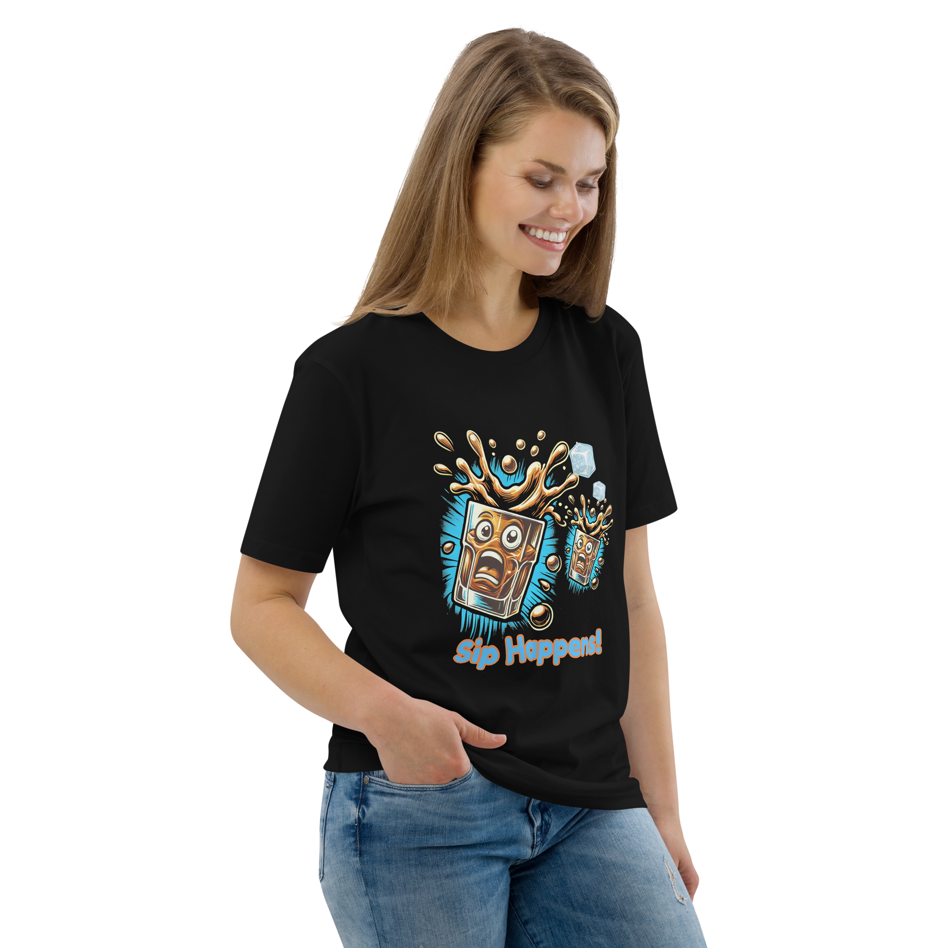 Cellar 8T Whisky - Sip Happens - Unisex Organic Cotton T-Shirt image 17